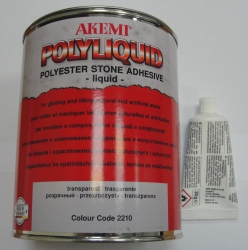 Мраморная шпатлевка Akemi Polyliquid 1.05 кг., прозрачная, жидкая_2