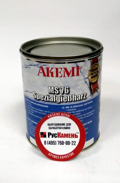 Каменно-мраморный клей Akemi MS-76, жидкий, 1000г., светло-серый